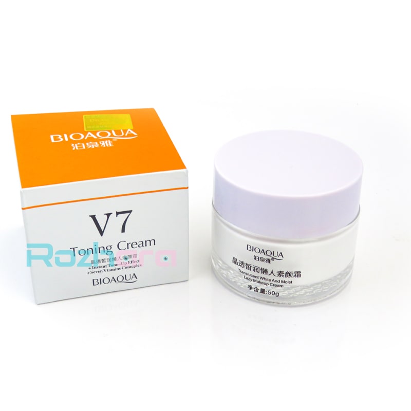 کرم روشن کننده قوی و ویتامینه V7 بیوآکوا BIOAQUA Toning Light Cream